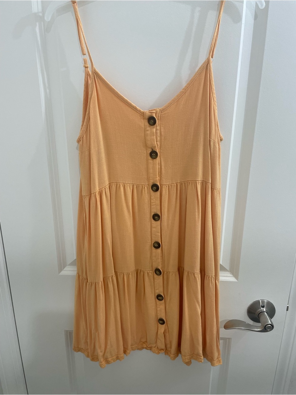 Light Peach Button-Front Sundress - Women